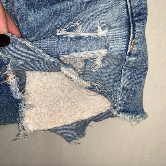 AEO American Eagle Outfitters Shorts Women 0 Lace Exposed Pocket Hi-Rise Shortie - Picture 4 of 11